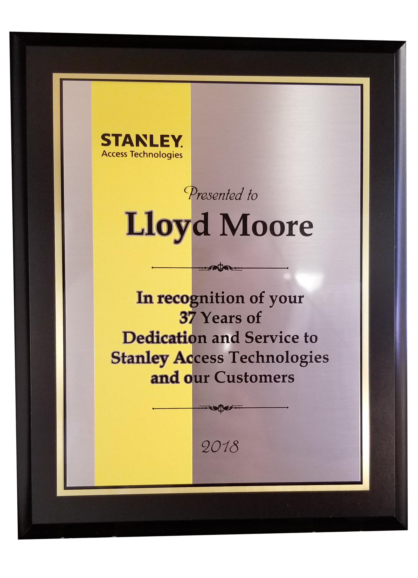 AwardJunkies Plaque Full Color Matte Black Laminate Plaque