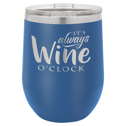 12 oz. Stemless Wine Tumbler with Clear Lid